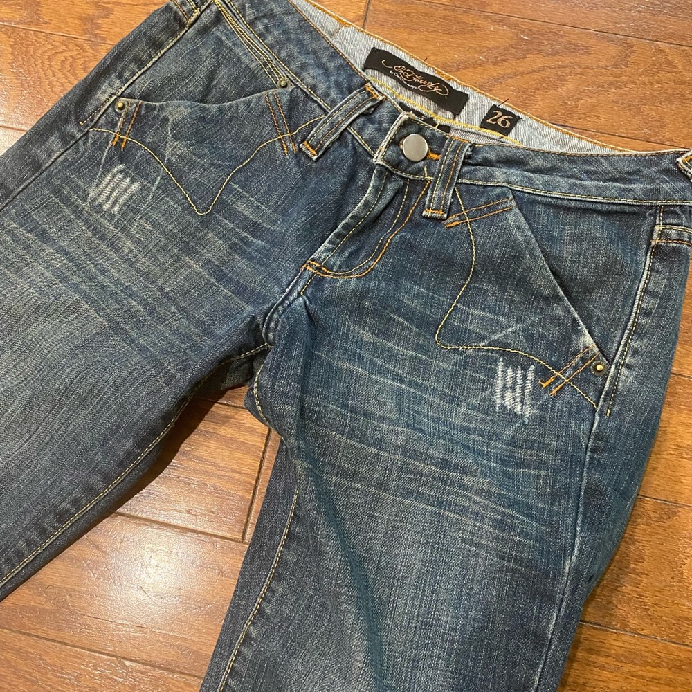 ❌SOLD❌Y2K Ed Hardy Love Kills Jeans - size 26 - Picture 8 of 9
